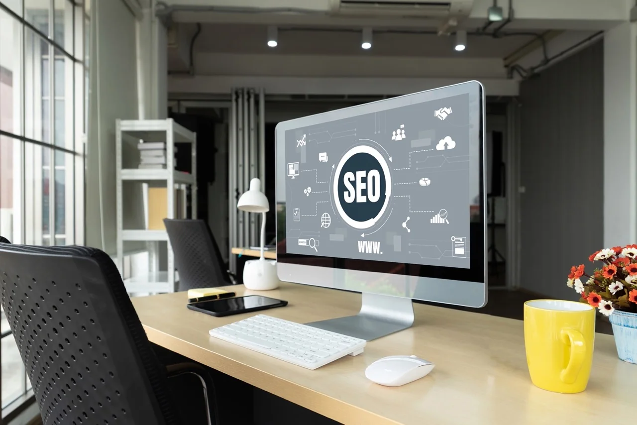 SEO search engine optimization dashboard on computer screen